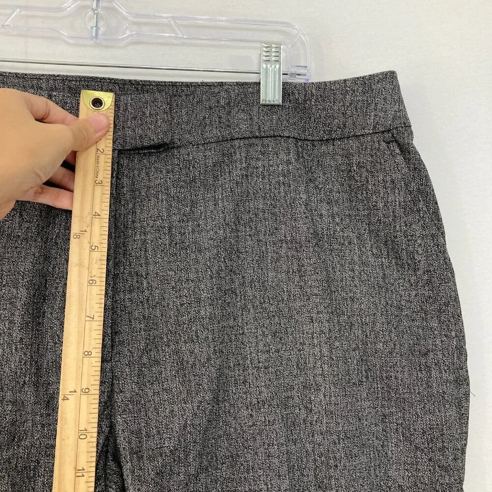 New Jones New York Sydney Pants size 14W Gray Straight Leg Preppy Office Work‎